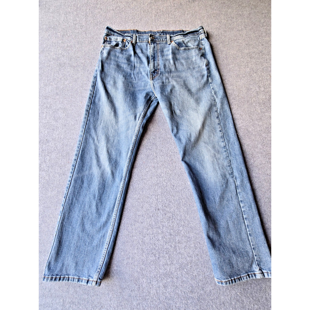 Levi's Men's 505 Jeans Blue Medium Wash Straight Leg Red Tab 36"x29.5"